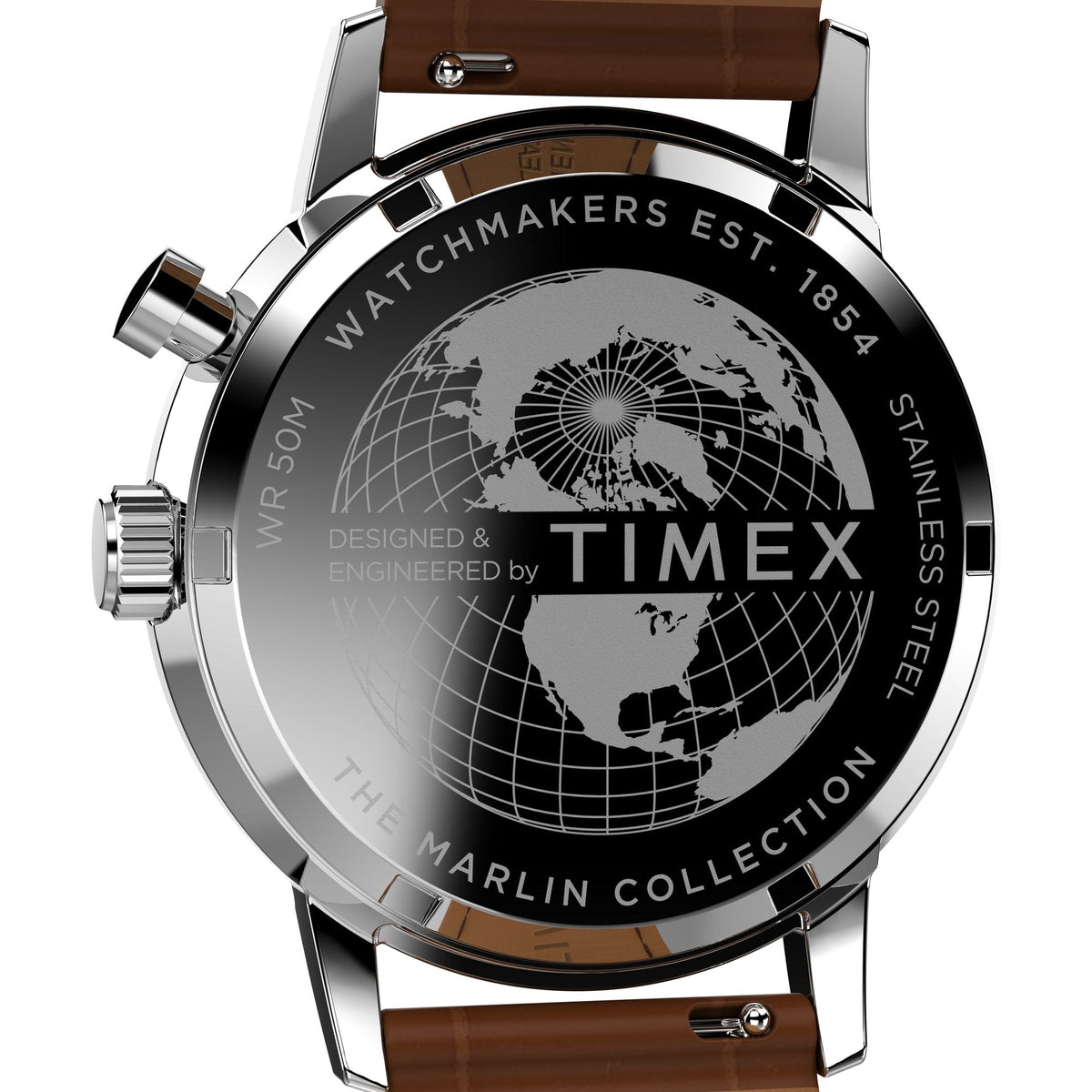 Timex Marlin Moon Phase Multifunction 40mm Forest Green Dial Brown Leather Men's Watch | Timex TWEG26800 - VERSE -