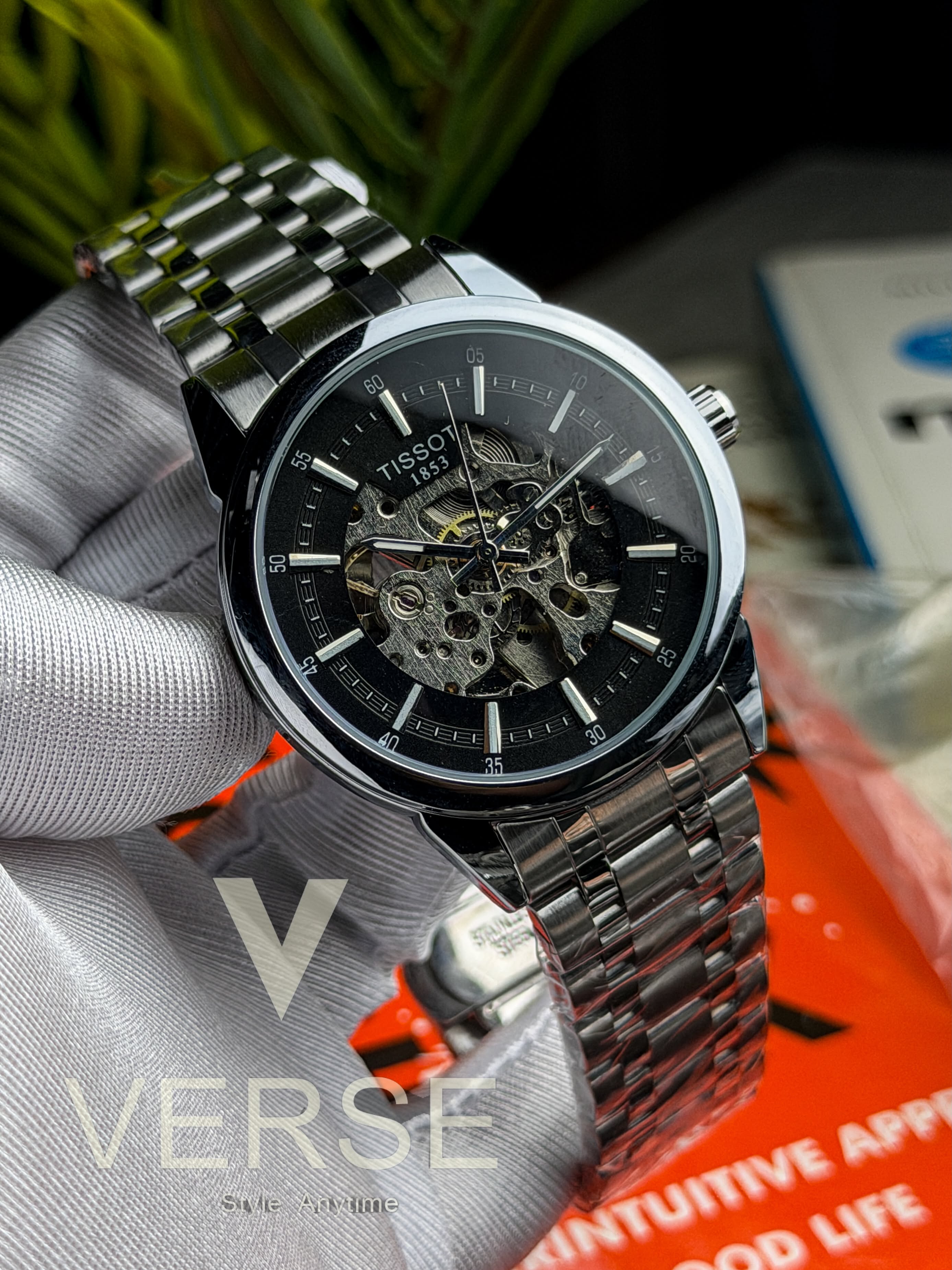 Tissot 1853 Catalyst Automatic | Inky Black Skeleton Dial - ( Double A ) - VERSE -