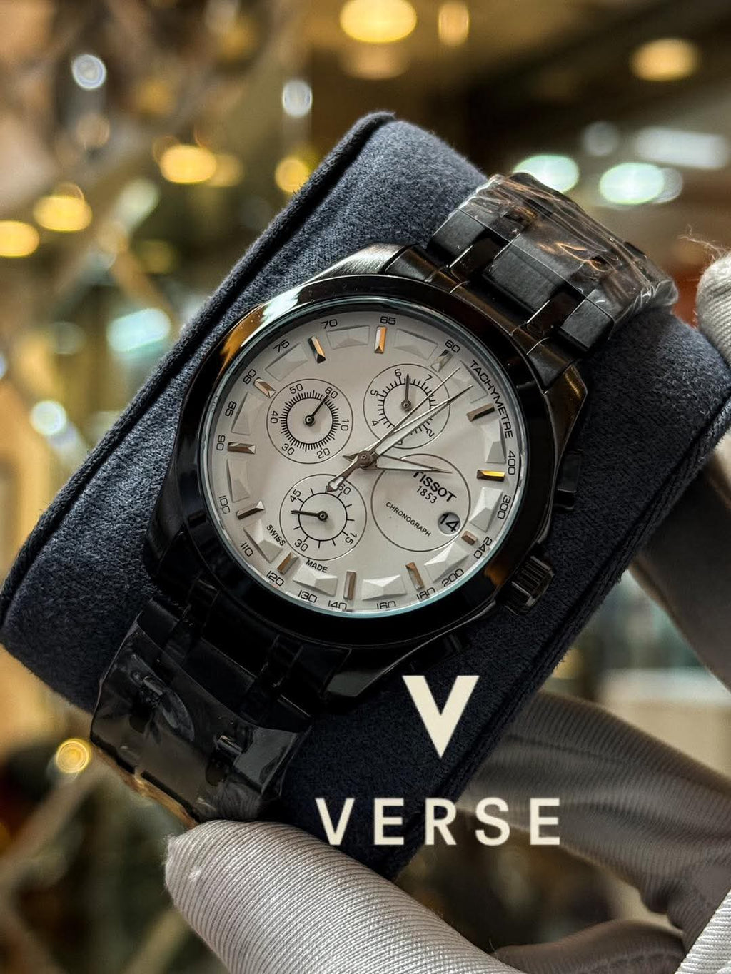 Tissot Couturier Chronograph | Black Chain White Dial - ( Double A ) - VERSE - 