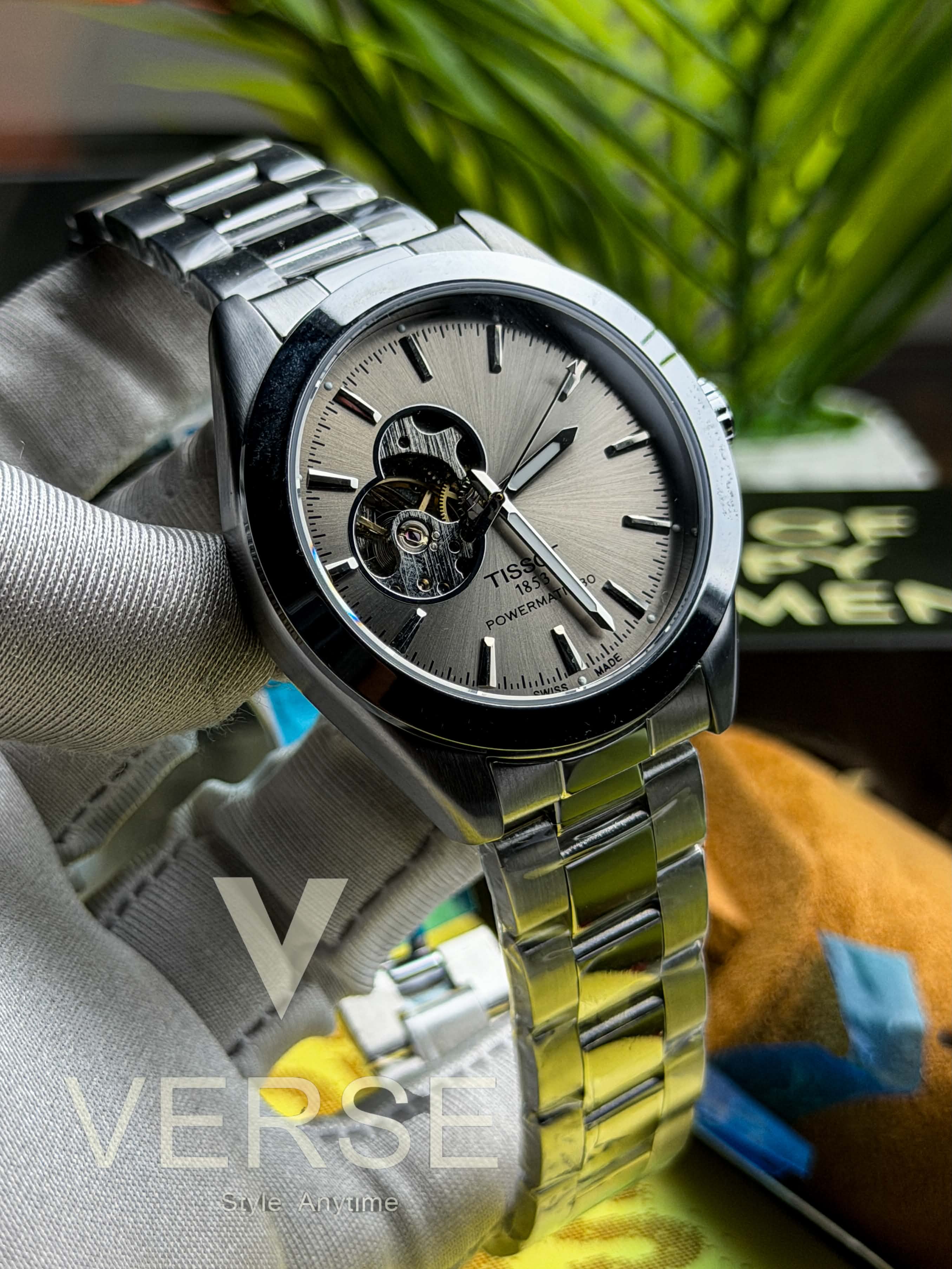 Tissot Gentleman Powermatic 80 Open Heart | Chambray Sunray Dial - ( Semi Triple A ) - VERSE -