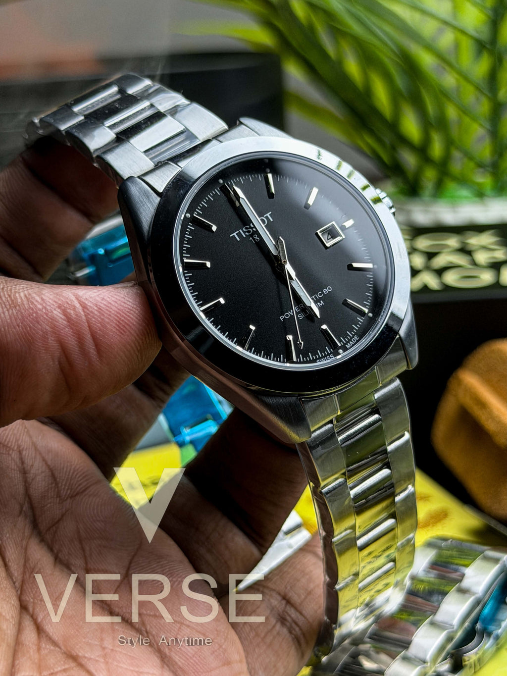 Tissot Gentleman Powermatic 80 Silicium | Jet Black Sunray Dial - ( Semi Triple A ) - VERSE -