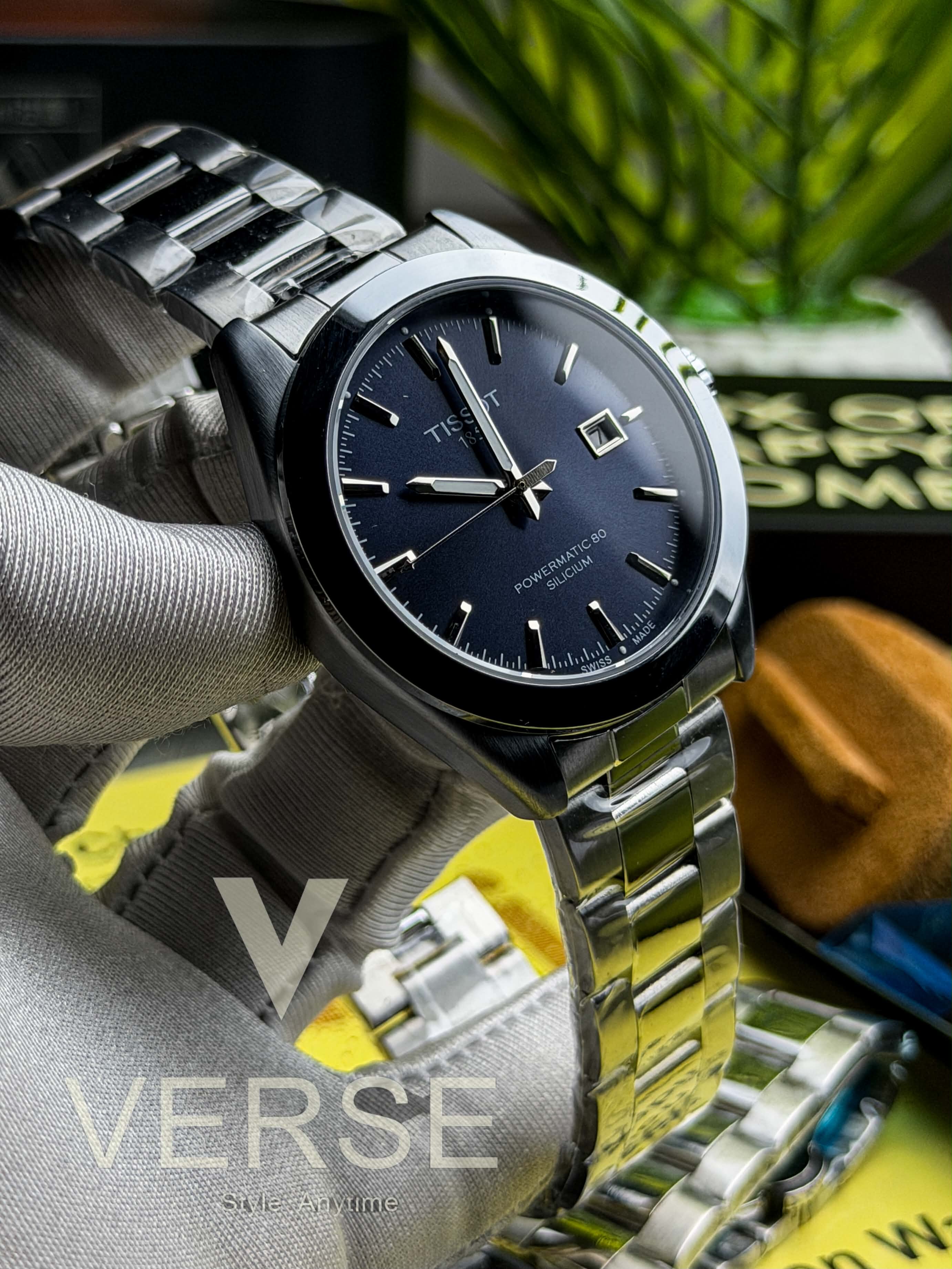Tissot Gentleman Powermatic 80 Silicium | Midnight Blue Sunray Dial - ( Semi Triple A ) - VERSE -