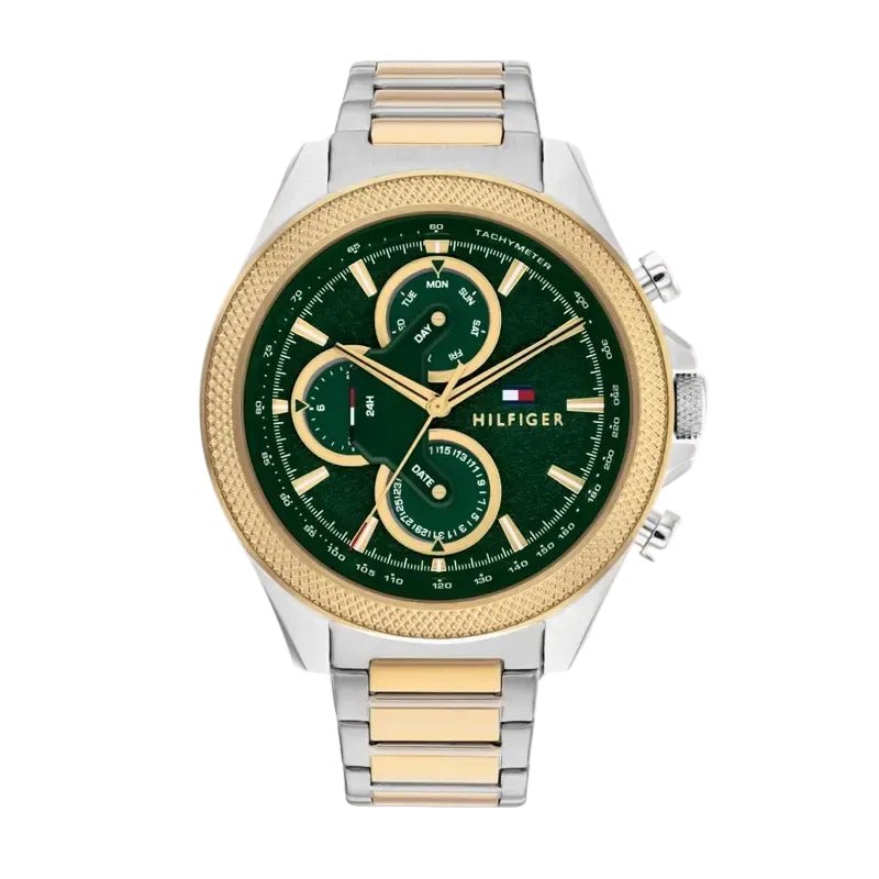 Tommy Hilfiger Clark Multifunction Emerald Green Dial Two-Tone Stainless Steel Men's Watch | Tommy Hilfiger TH1792079 - VERSE -