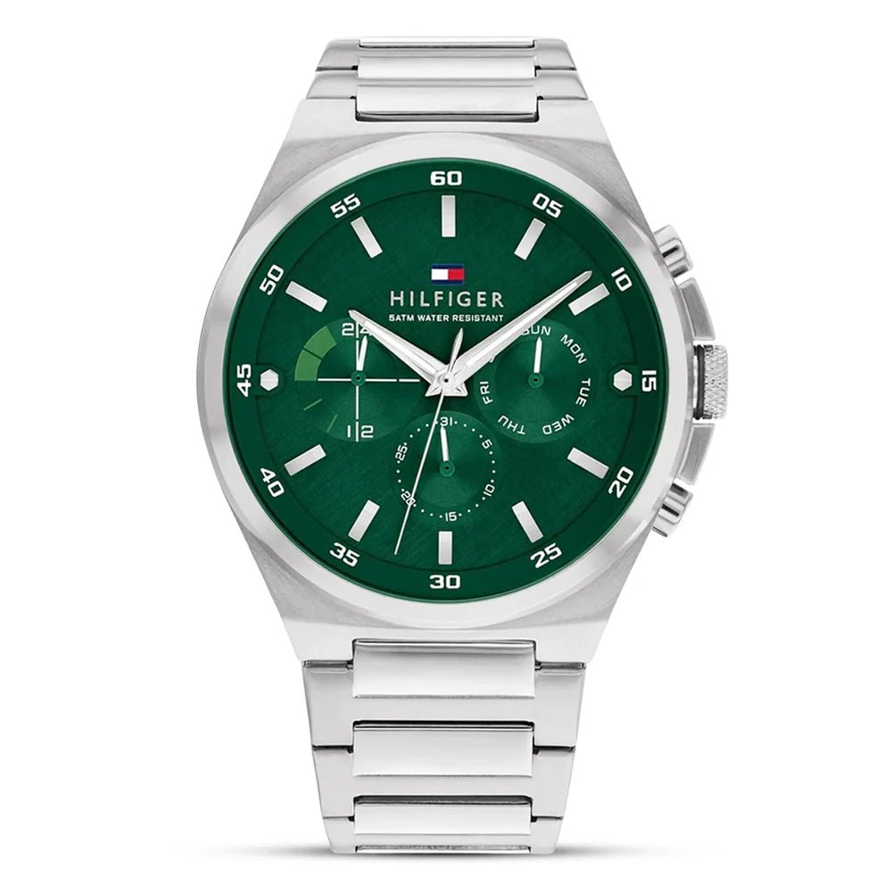 Tommy Hilfiger Dexter Multifunction Green Dial Stainless Steel Men’s Watch | Model 1792088 - VERSE - 