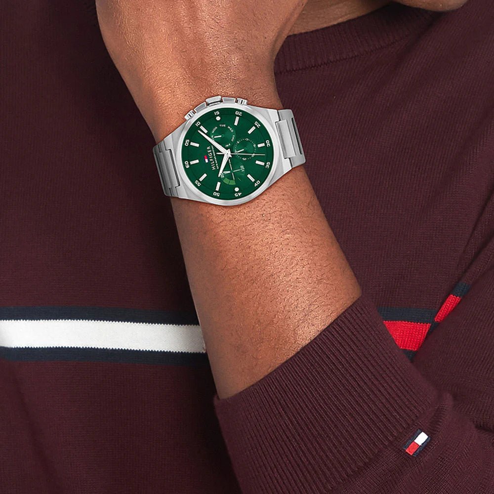Tommy Hilfiger Dexter Multifunction Green Dial Stainless Steel Men’s Watch | Model 1792088 - VERSE - 
