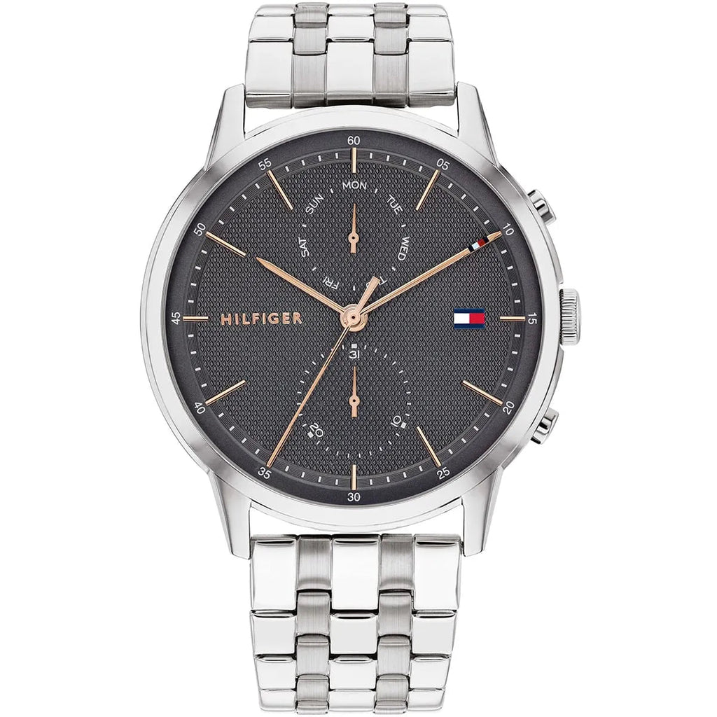 Tommy Hilfiger Easton Multifunction Grey Dial Stainless Steel Men's Watch | Tommy Hilfiger 1710431 - VERSE -