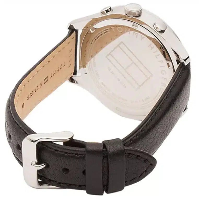 Tommy Hilfiger Gavin Multifunction Blue Dial Black Leather Men’s Watch | Model 1791468 - VERSE - 