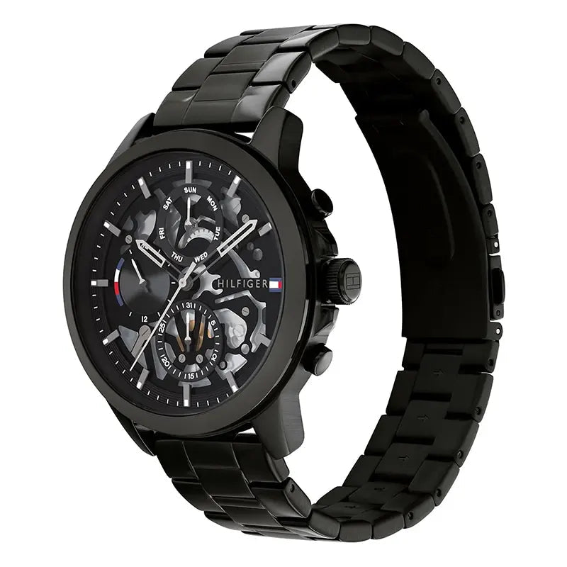 Tommy Hilfiger Henry Multifunction All - Black Men’s Watch | Model 1710478 - VERSE - 