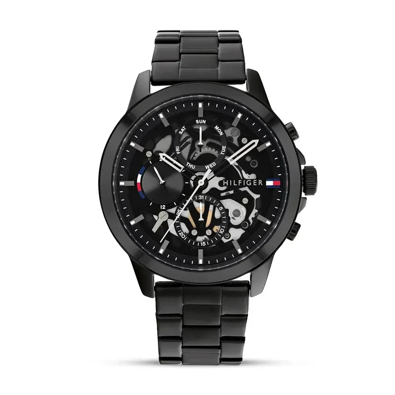 Tommy Hilfiger Henry Multifunction All - Black Men’s Watch | Model 1710478 - VERSE - 