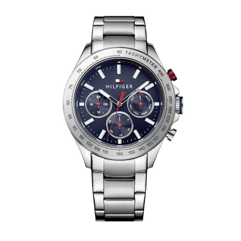 Tommy Hilfiger Hudson Multifunction Dark Blue Dial Stainless Steel Men's Watch | Tommy Hilfiger TH1791228 - VERSE -