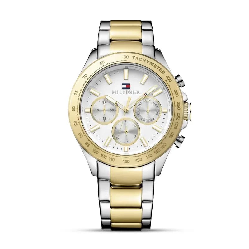 Tommy Hilfiger Hudson Multifunction Two-Tone White Dial Stainless Steel Men's Watch | Tommy Hilfiger TH1791226 - VERSE -