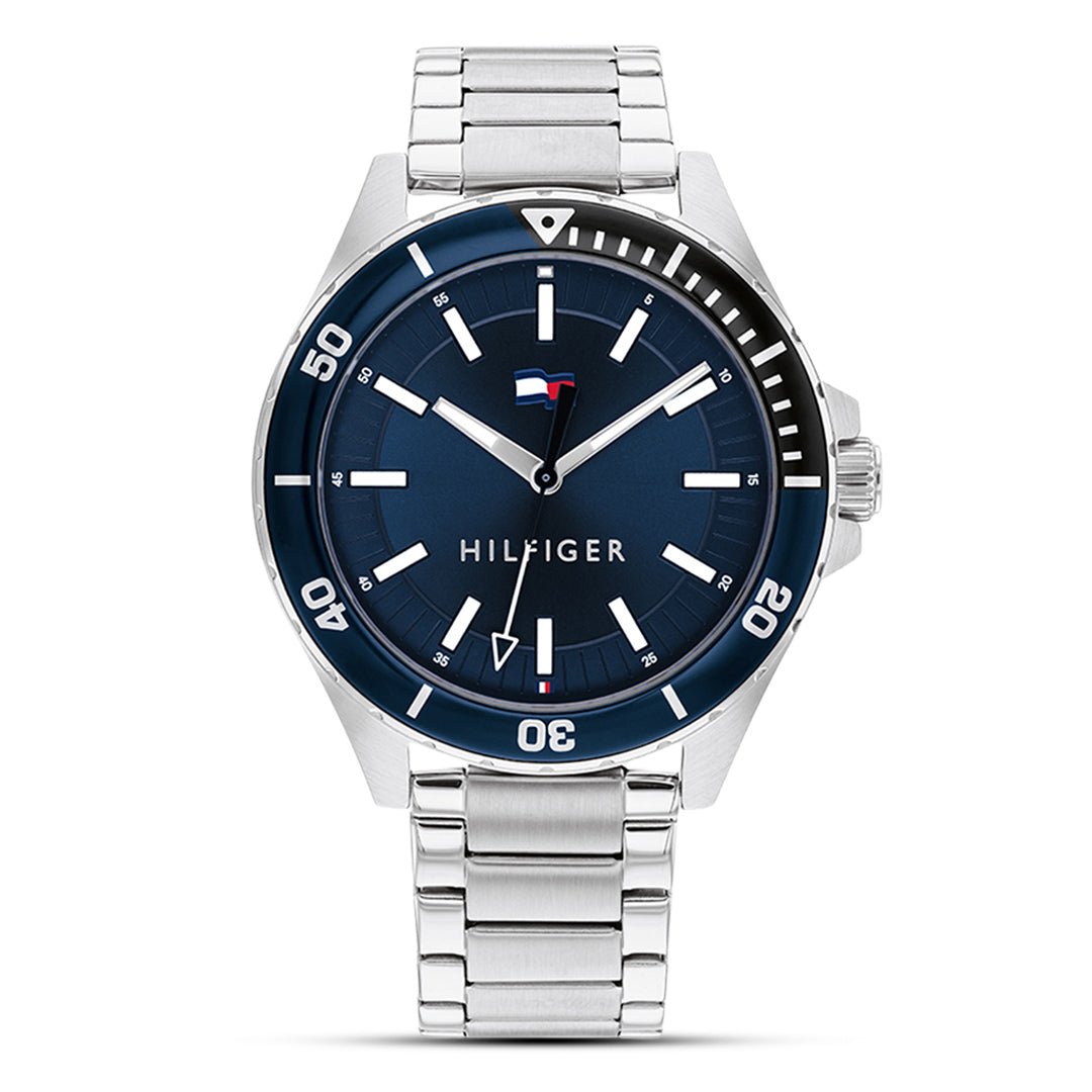 Tommy Hilfiger Logan Navy Blue Dial Stainless Steel Men's Watch | Tommy Hilfiger 1792012 - VERSE -