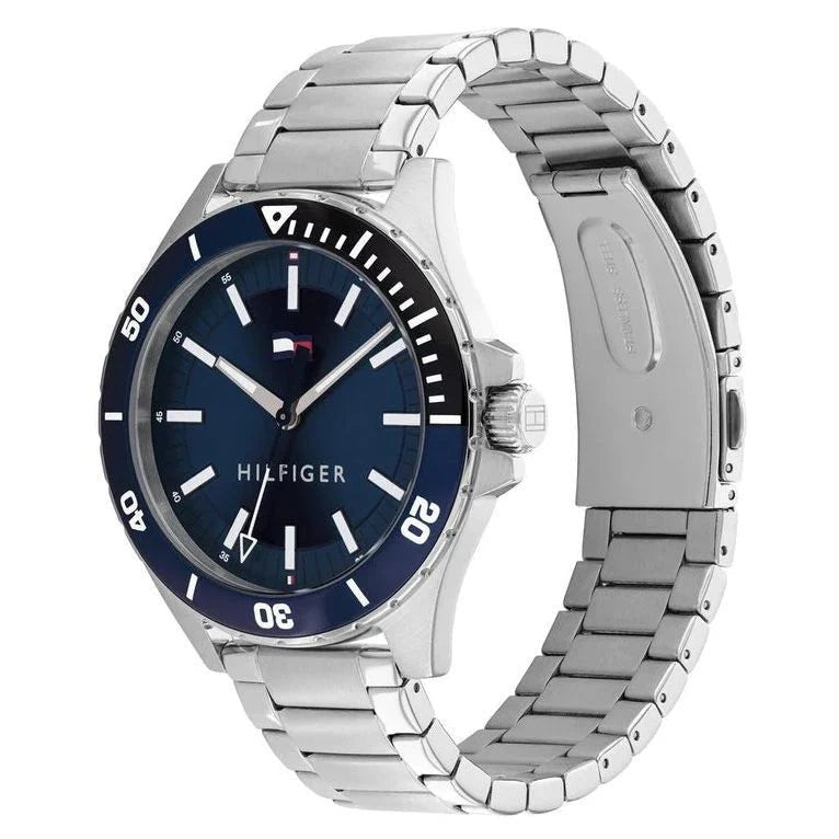 Tommy Hilfiger Logan Navy Blue Dial Stainless Steel Men's Watch | Tommy Hilfiger 1792012 - VERSE -