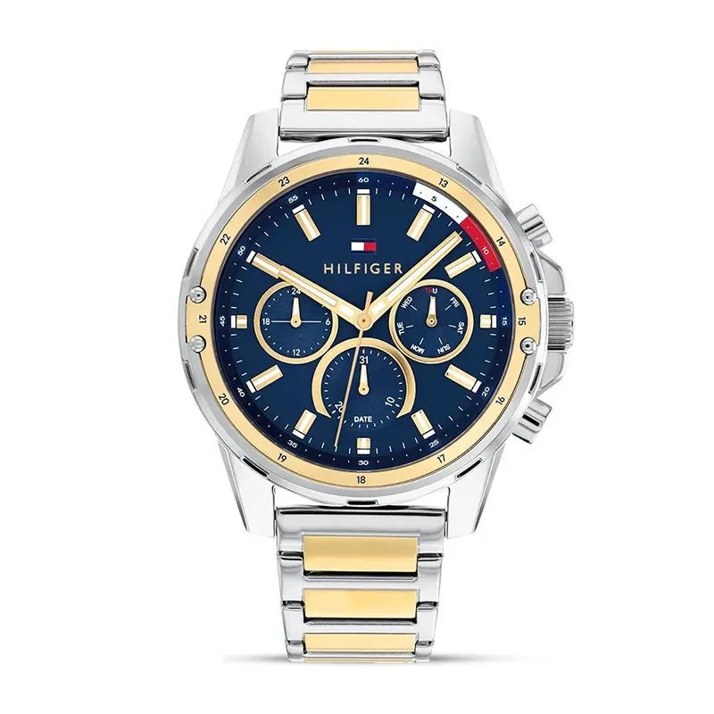Tommy Hilfiger Mason Multifunction Navy Blue Dial Two-Tone Stainless Steel Men's Watch | Tommy Hilfiger 1791937 - VERSE -