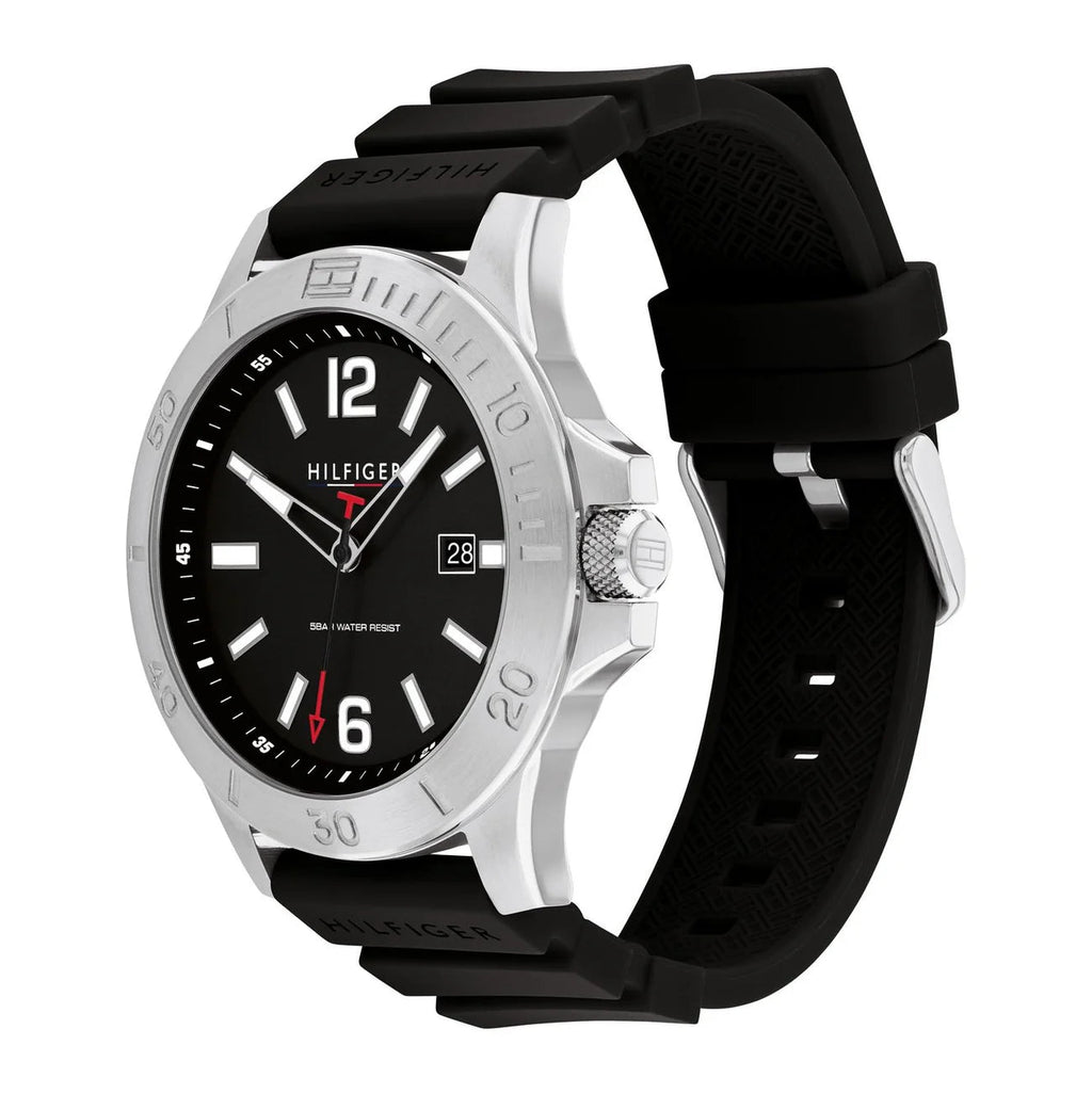 Tommy Hilfiger Ryan Black Dial Silicone Strap Men’s Watch | Model 1710539 - VERSE - 