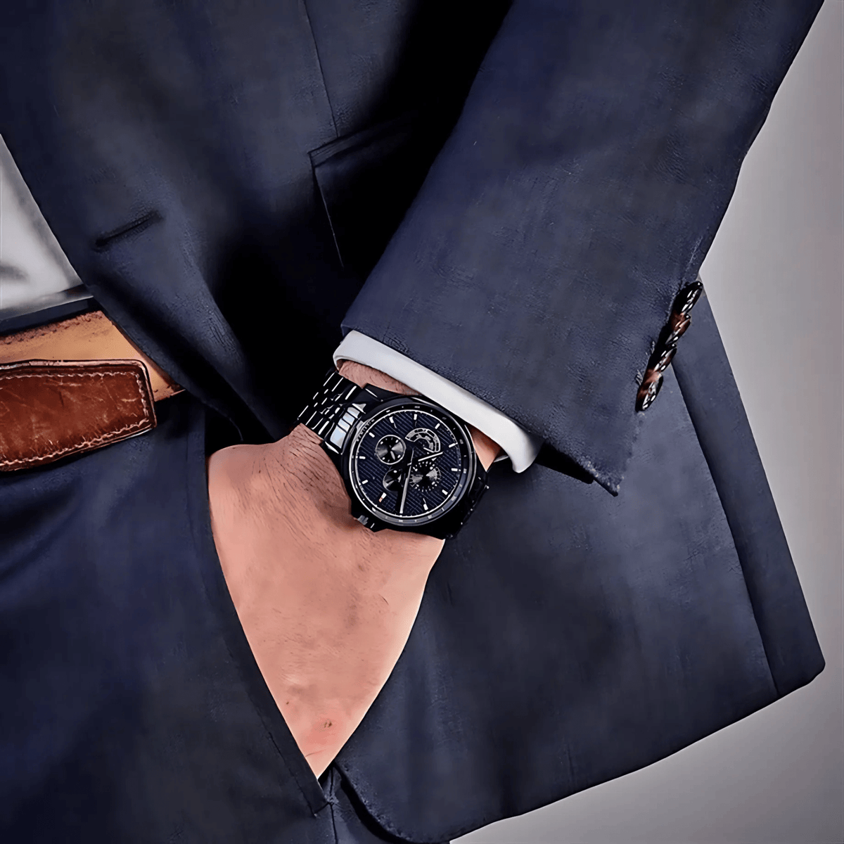 Tommy Hilfiger Shawn Multifunction Black Dial Black Stainless Steel Men's Watch | Tommy Hilfiger TH1791611 - VERSE -