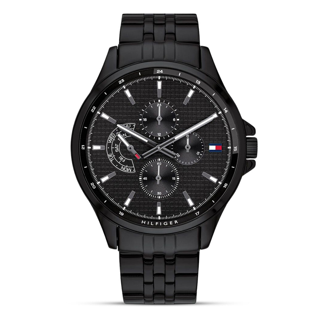 Tommy Hilfiger Shawn Multifunction Black Dial Black Stainless Steel Men's Watch | Tommy Hilfiger TH1791611 - VERSE -