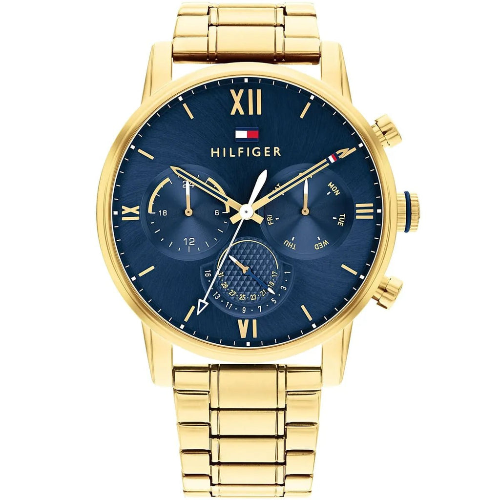 Tommy Hilfiger Sullivan Multifunction Gold-Tone Navy Blue Dial Stainless Steel Men's Watch | Tommy Hilfiger TH1791880 - VERSE -