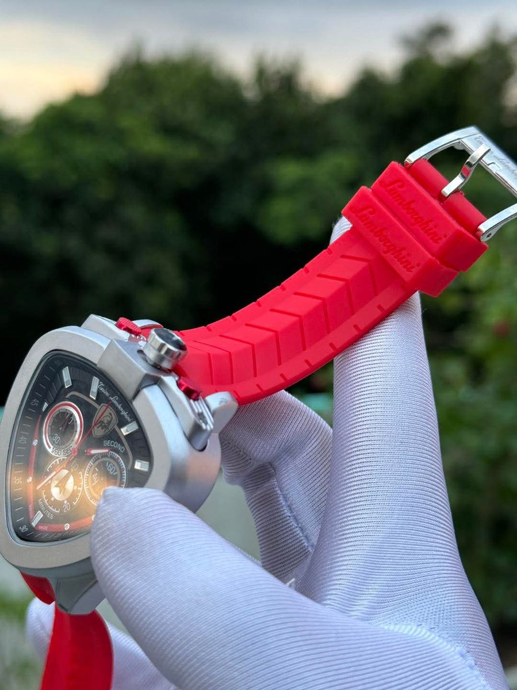 Tonino Lamborghini Chronograph | Red Belt Red Hands - ( Double A ) - VERSE - 