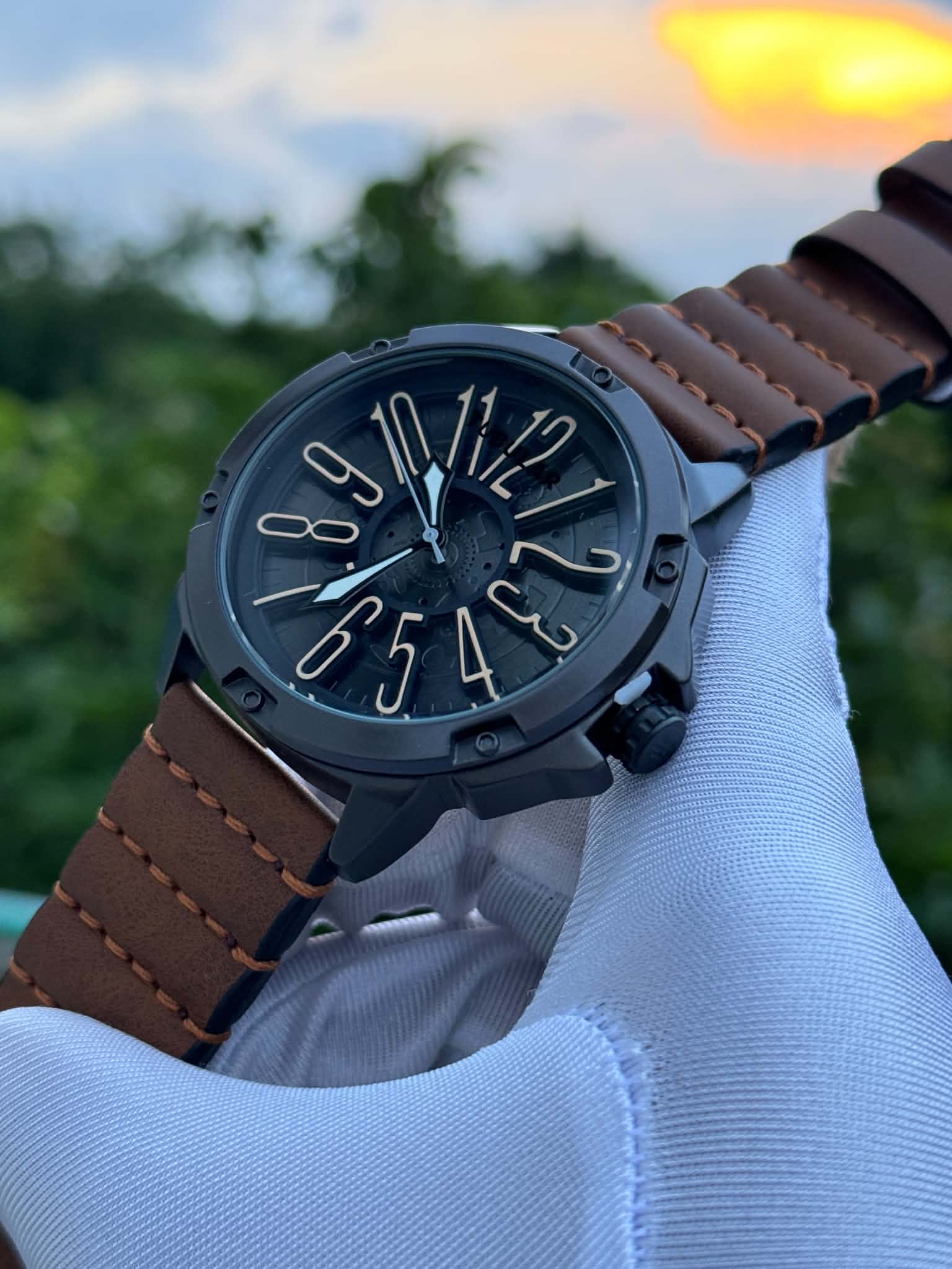 Tubular Retro Round Tan - Brown Belt Copper Digits - VERSE - 